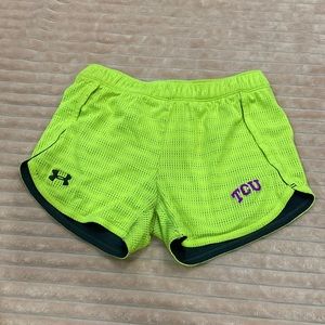 Girls under armor try shorts ( neon yellow)or green